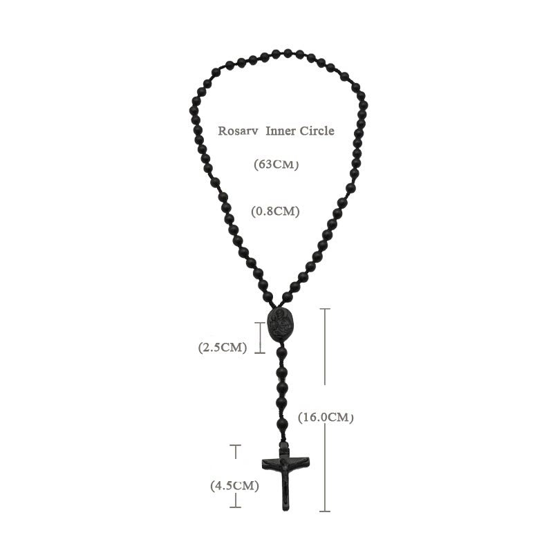 Wood Beads Crucifix Prayer Rosary