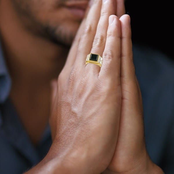 Faith Two Tone Plated Cross Ring - With God All Things Are Possible