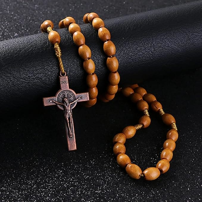 St. Benedict Olive Wood Prayer Rosary