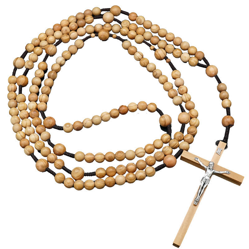 12mm Olive Wood Beads Fifteen Decade Praying Rosary of the Blessed