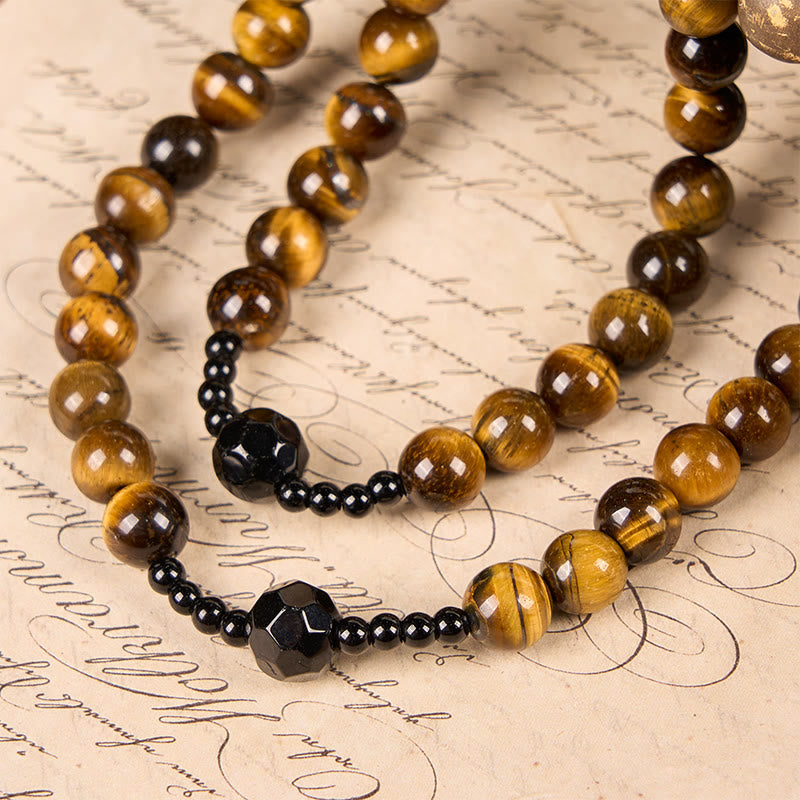 Handcrafted Tiger's Eye Rosary - A Timeless Design of Elegance and Spiritual Strength