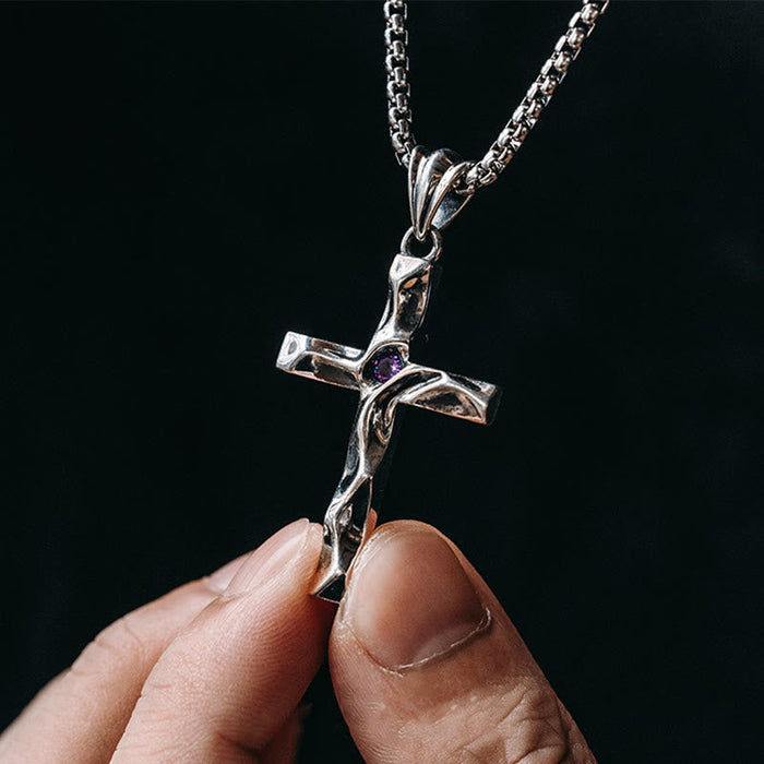 925 Sterling Silver 2colors Zircon Cross Necklace: A Symbol of Elegance and Divine Grace