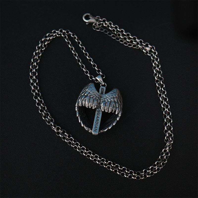 925 Sterling Silver Angel Wings Cross Necklace: Embodying Faith and Celestial Grace