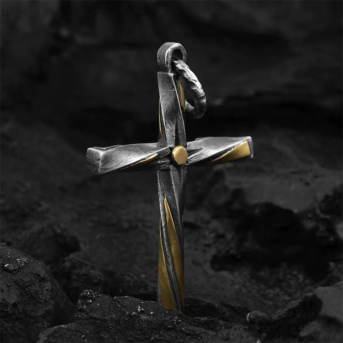 925 Sterling Silver Spiral Cross Necklace: A Modern Tribute to Faith