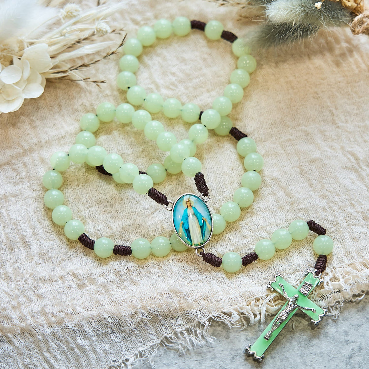 Glow in Dark Luminous Beads Prayer Rosary: Light Your Faith Way