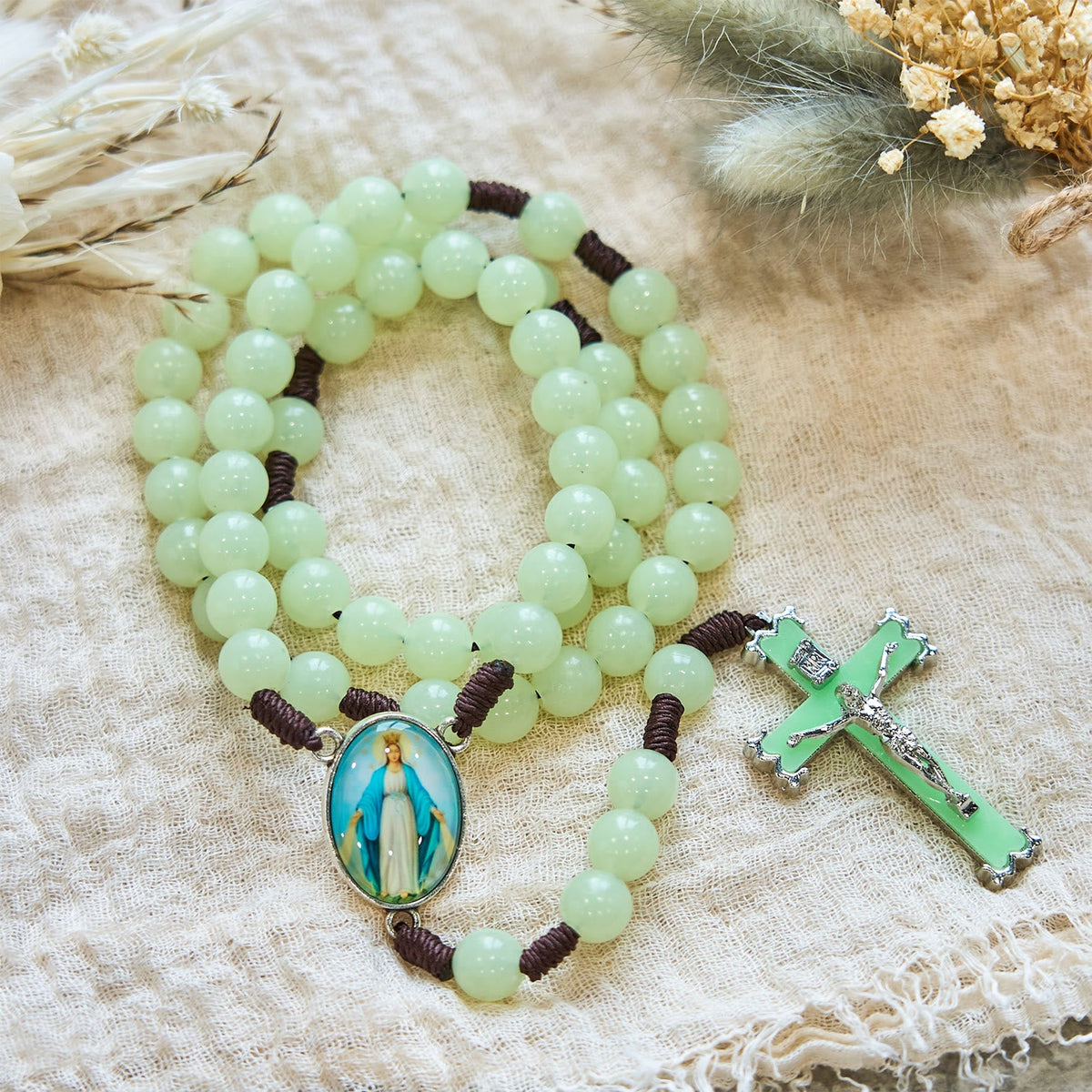 Glow in Dark Luminous Beads Prayer Rosary: Light Your Faith Way