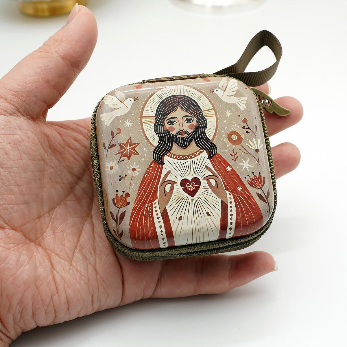 9 Patterns Cartoon Style Square Rosary Cases: A Beautiful Blend of Faith and Function