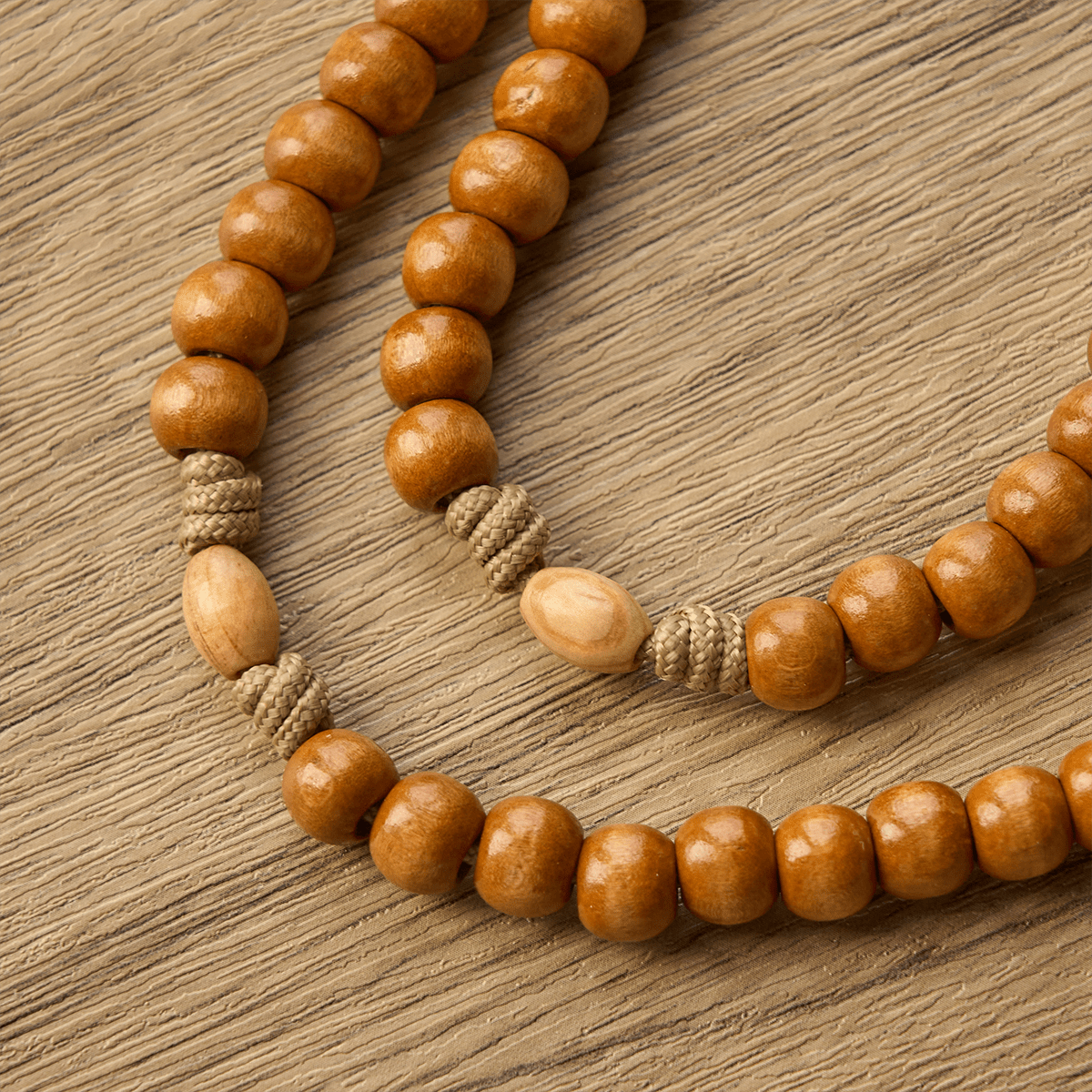 Minimalist Olive Wood Rosary with Hand-held Prayer Comfort Cross: Embrace Simple Sacredness