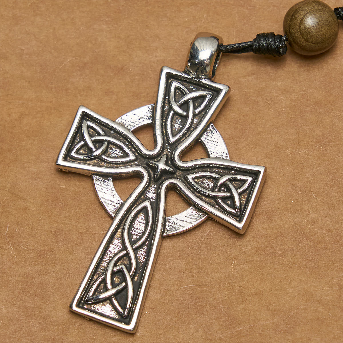 Matte Green Cube Beads Rosary with Sacred Heart of Jesus & Celtic Cross