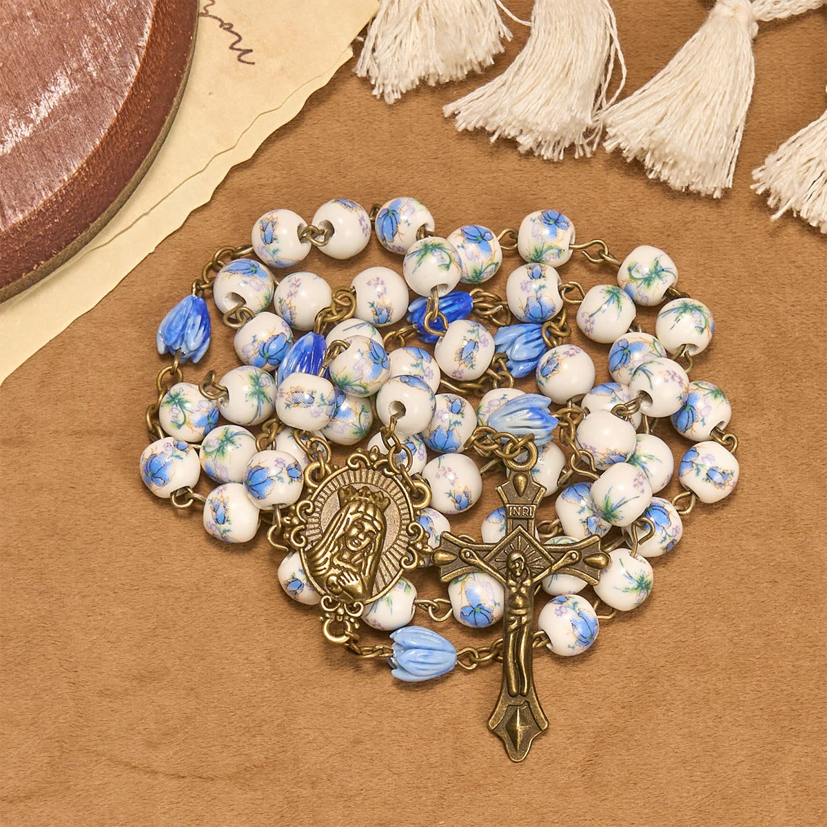 Thanksgiving Gift: Immaculate Heart of Mary Rosary + Thanksgiving Card | Expressing Gratitude Through Faith