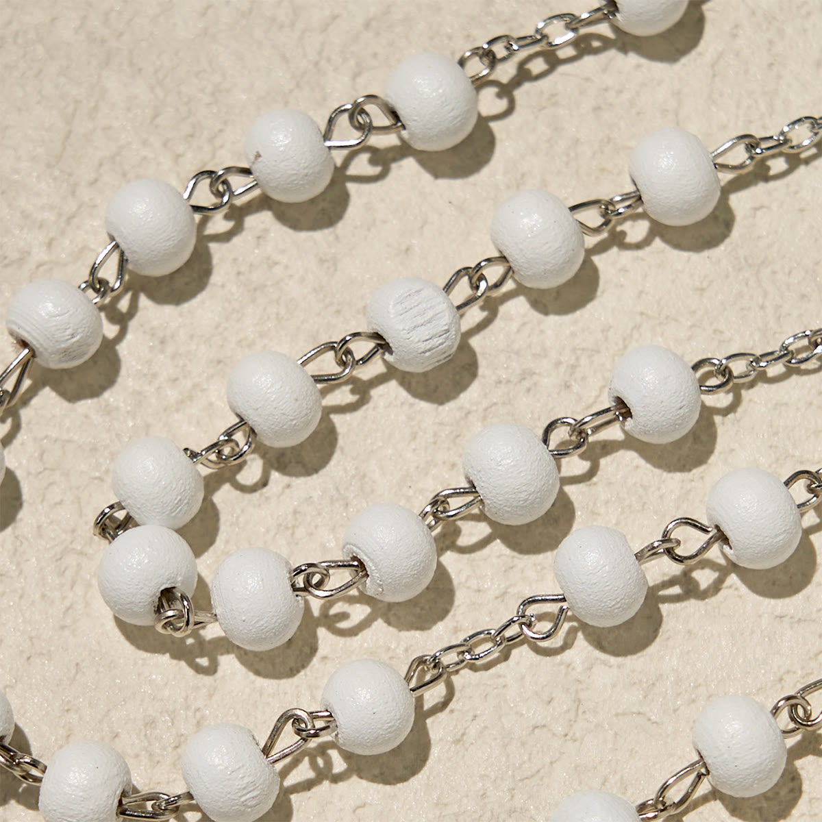 Divine Wooden Rosary in Red and White with Pope Francis Blessing Case
