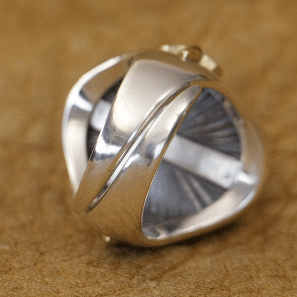 Virgin Mary Oval Ring in 925 Silver Divine Protection and Prayer