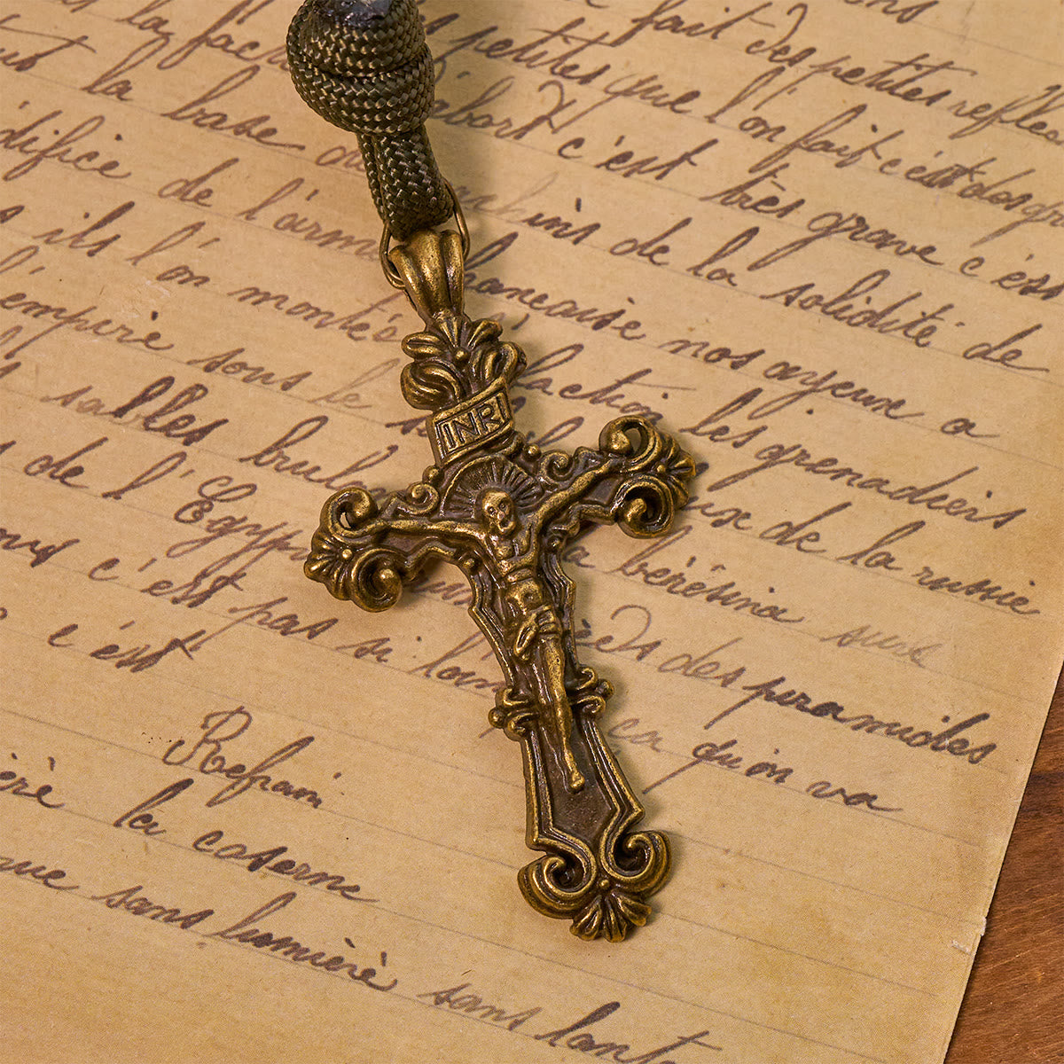 Enduring Faith Paracord Rosary with Bronze Beads: Tradition Woven with Strength