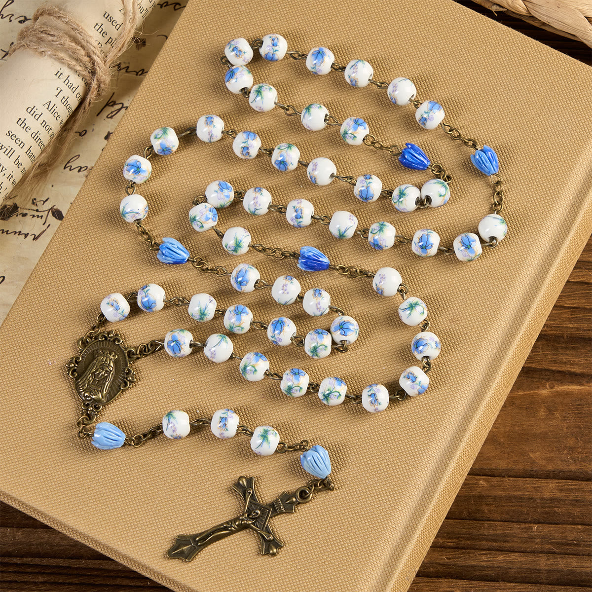 Thanksgiving Gift: Immaculate Heart of Mary Rosary + Thanksgiving Card | Expressing Gratitude Through Faith
