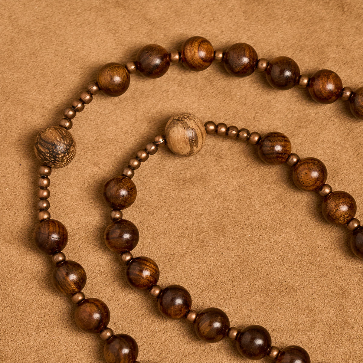 Artisan Wooden Rosary: Earth - Toned Beads & Jesus Crucifix