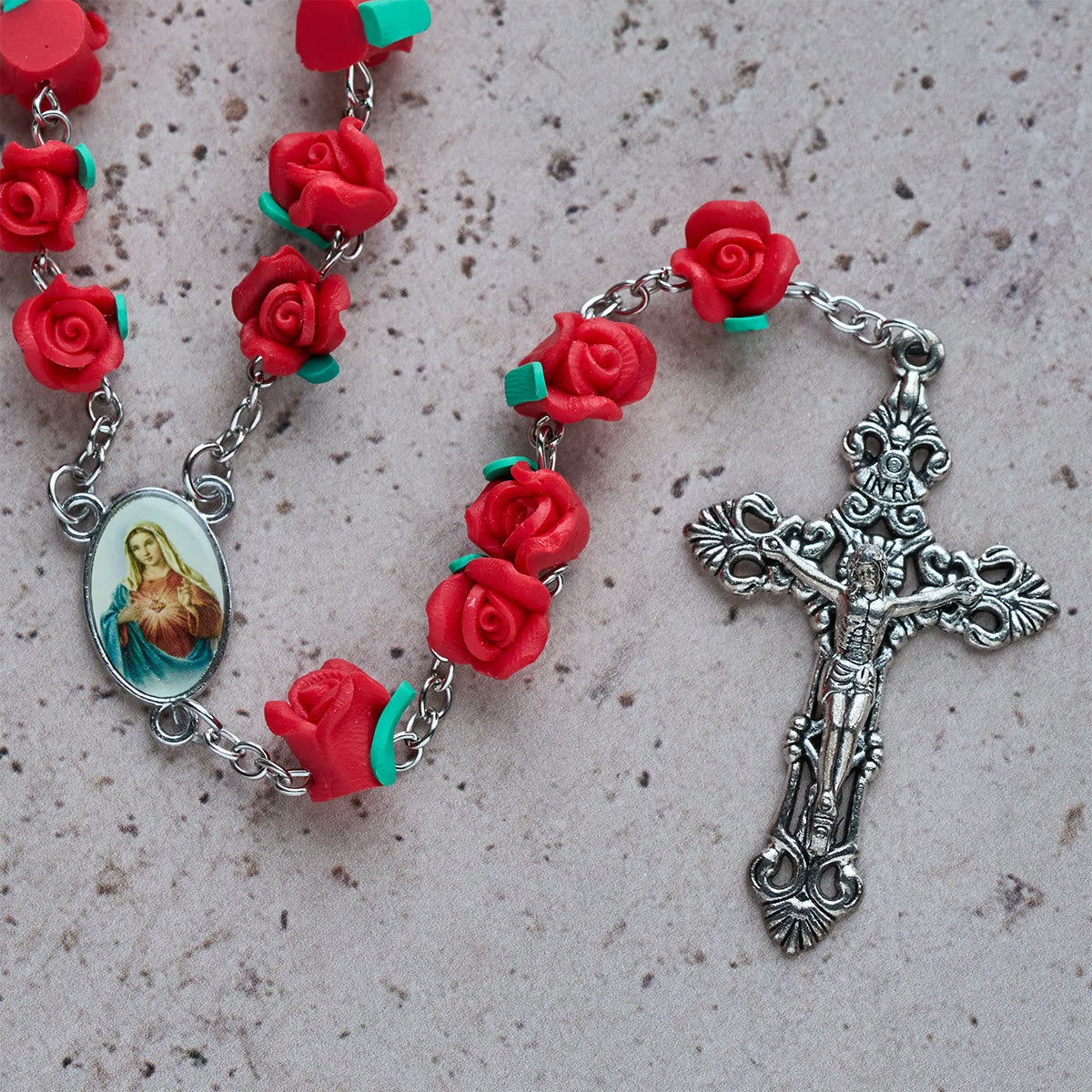 Soft Clay Rose Rosary: Floral Devotion & Handcrafted Spiritual Connection