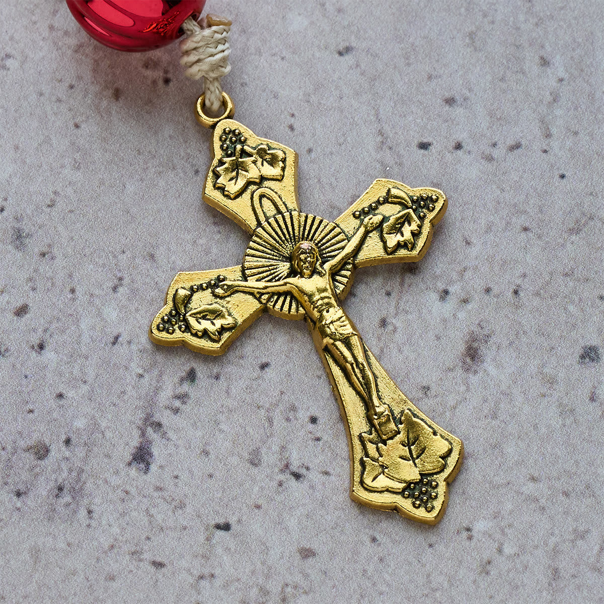 Christmas Pocket Rosary & Car Charm: Devotion & Festive Grace