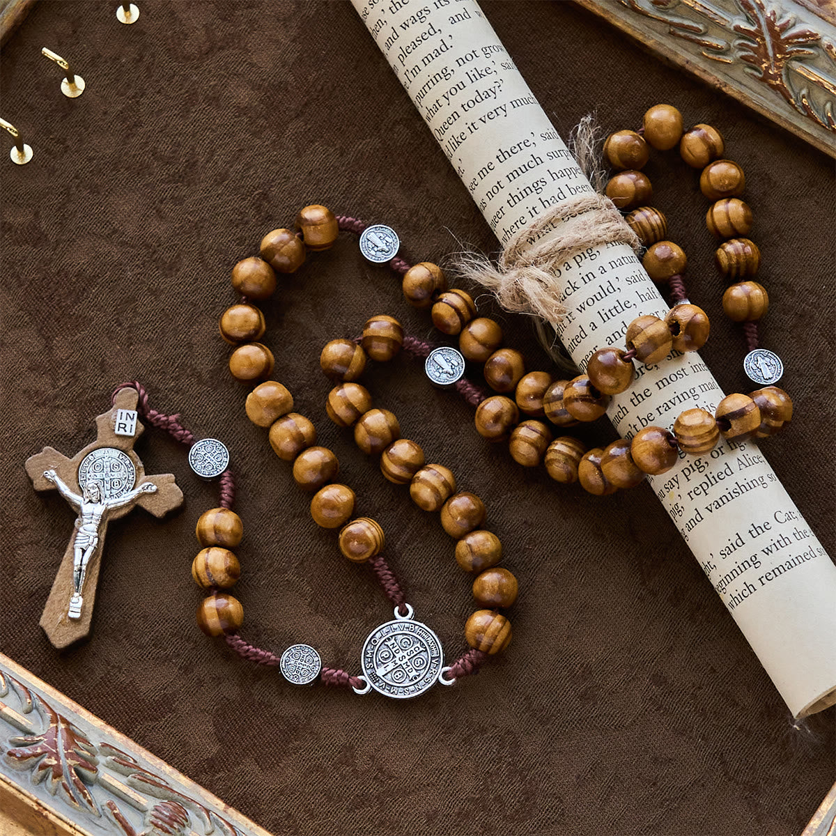 Beaded Rosary with St. Benedict Medal: Tender Faith for Prayer Moments
