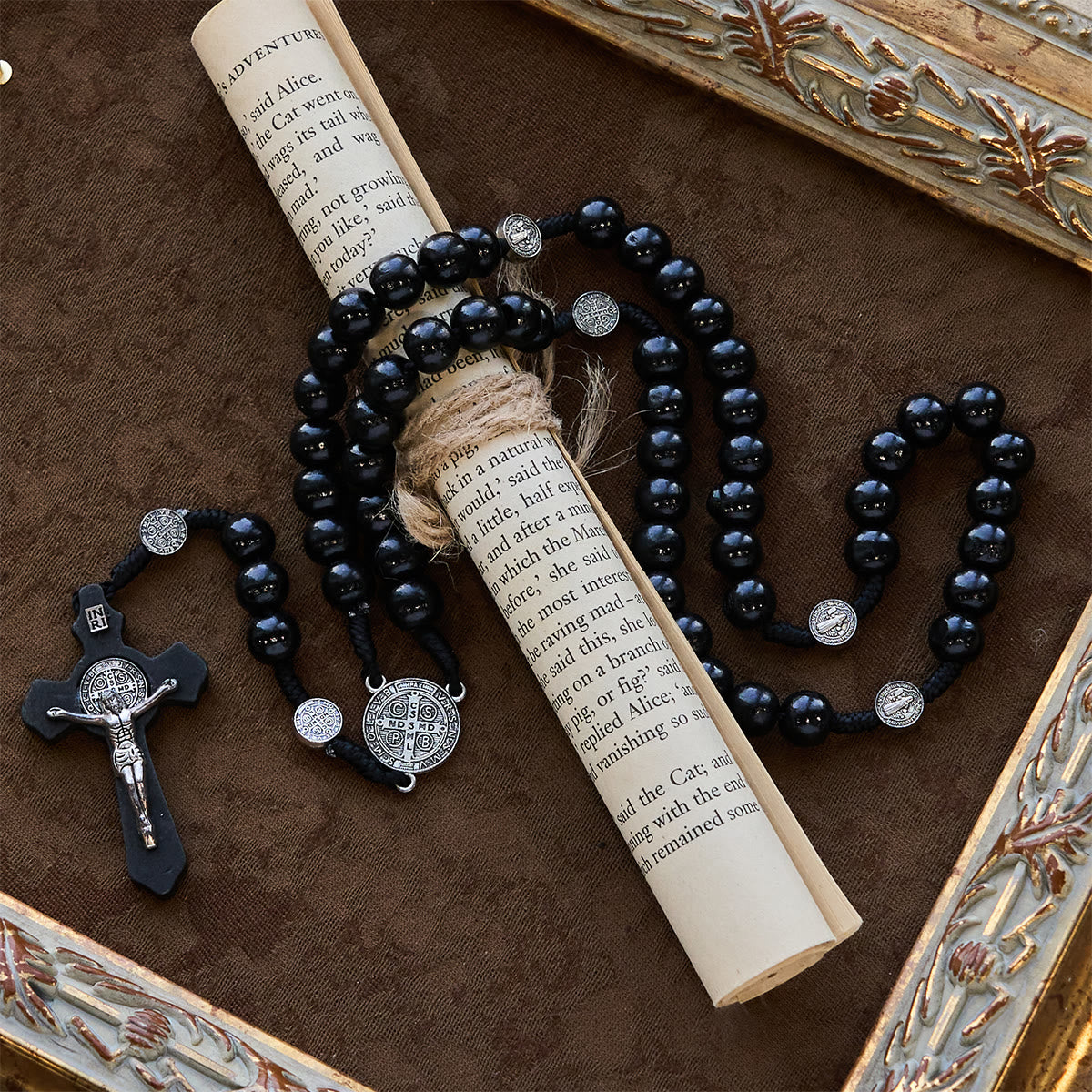 Beaded Rosary with St. Benedict Medal: Tender Faith for Prayer Moments