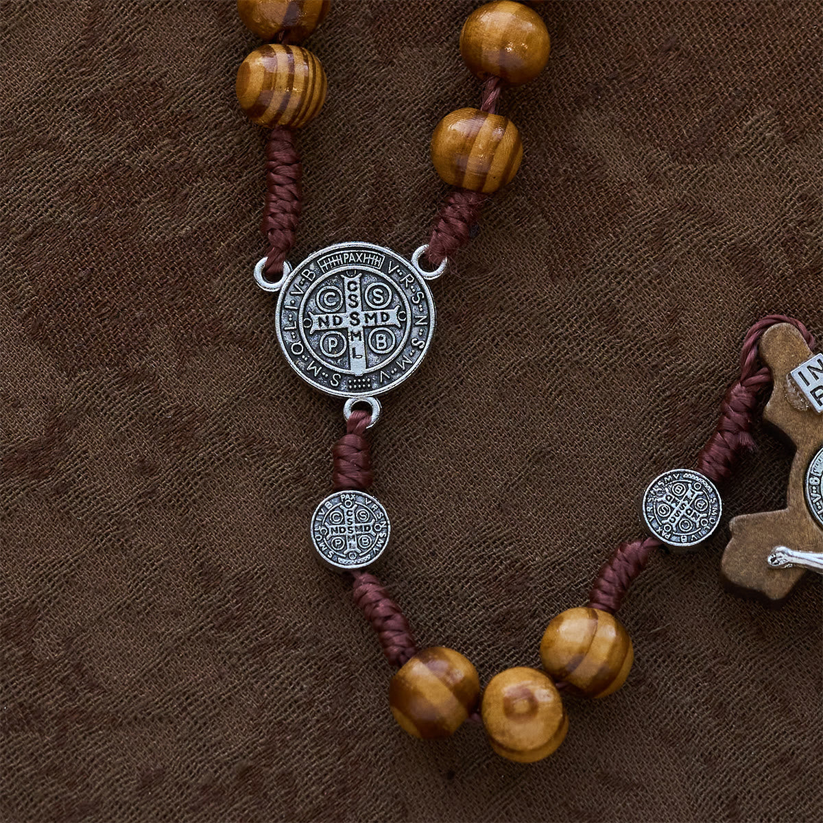 Beaded Rosary with St. Benedict Medal: Tender Faith for Prayer Moments