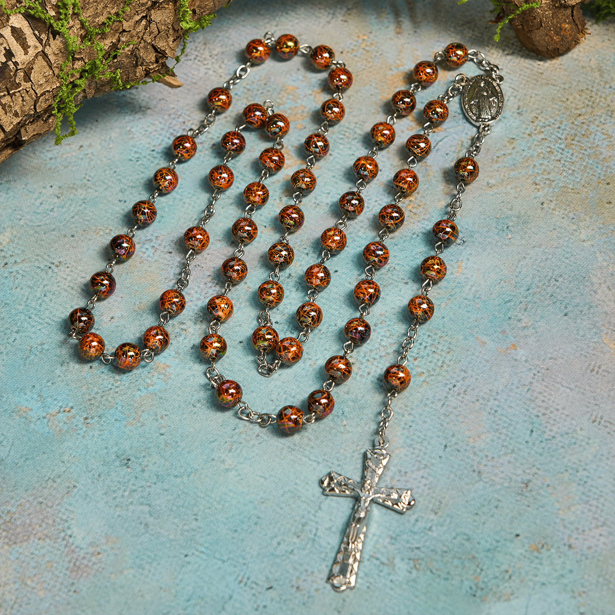 Iridescent Acrylic Faith Rosary: Luminous Comfort with Sacred Symbolism