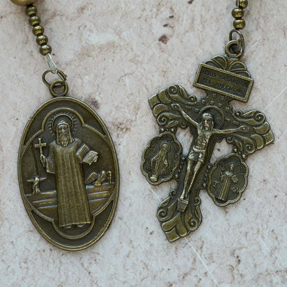 The Four Protect Battle Beads Pocket Rosary Series in 4 Warrior Finishes