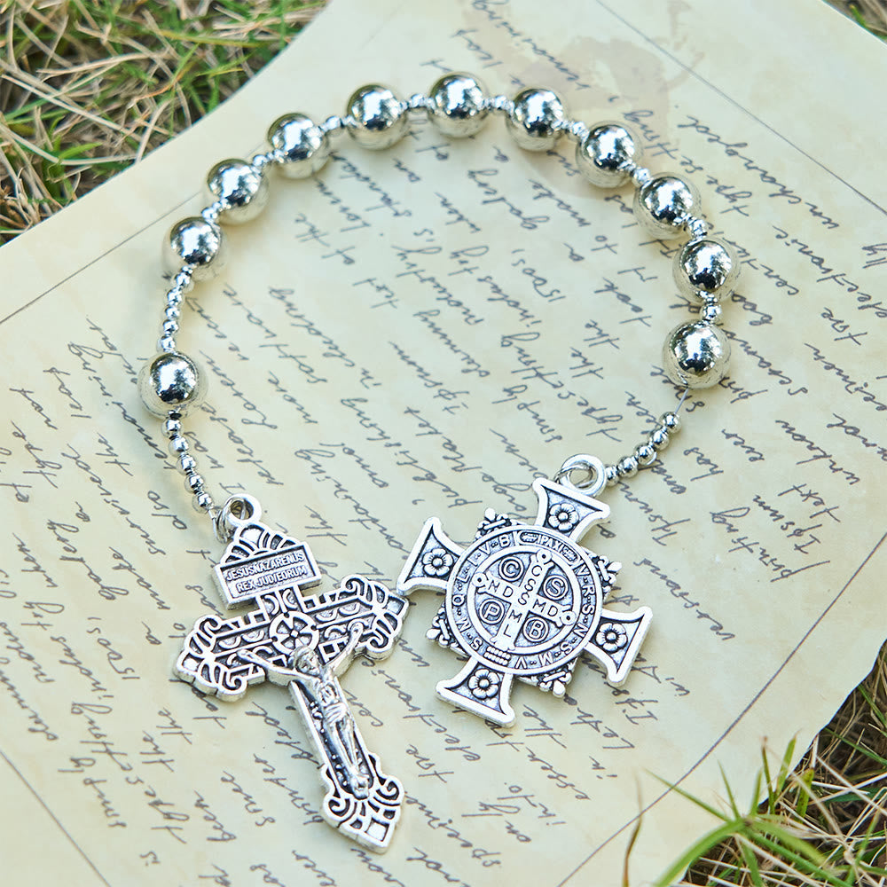 The Four Protect Battle Beads Pocket Rosary Series in 4 Warrior Finishes