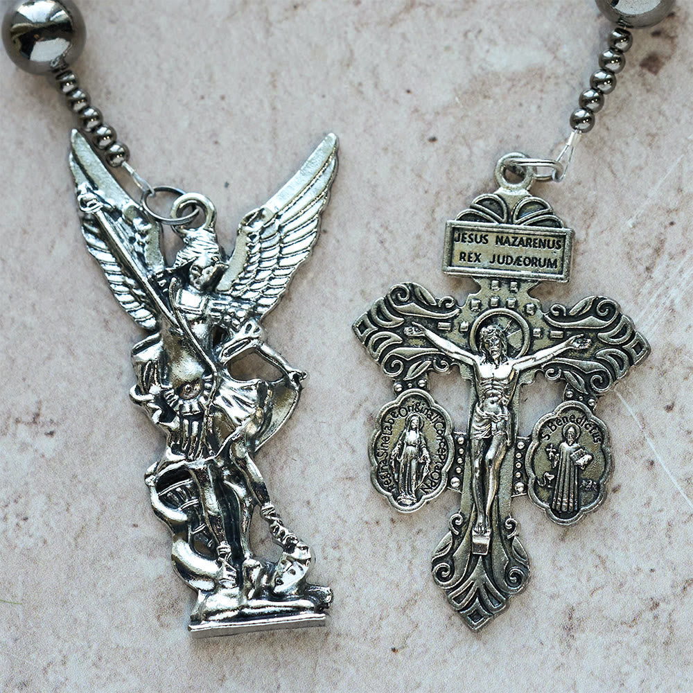 The Four Protect Battle Beads Pocket Rosary Series in 4 Warrior Finishes