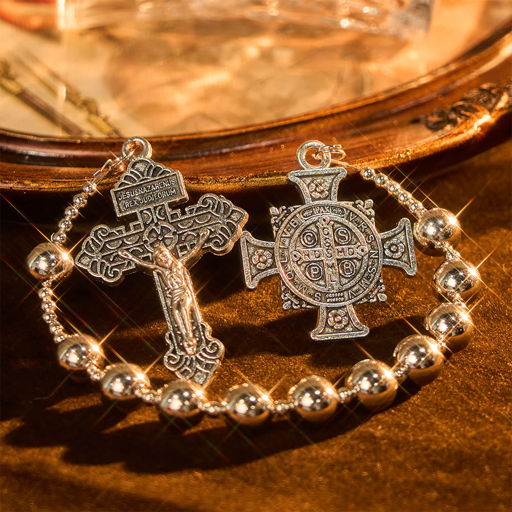 The Four Protect Battle Beads Pocket Rosary Series in 4 Warrior Finishes