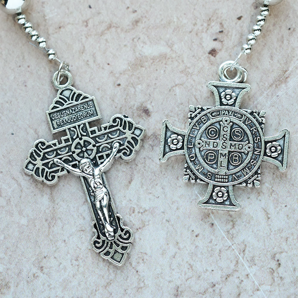 The Four Protect Battle Beads Pocket Rosary Series in 4 Warrior Finishes