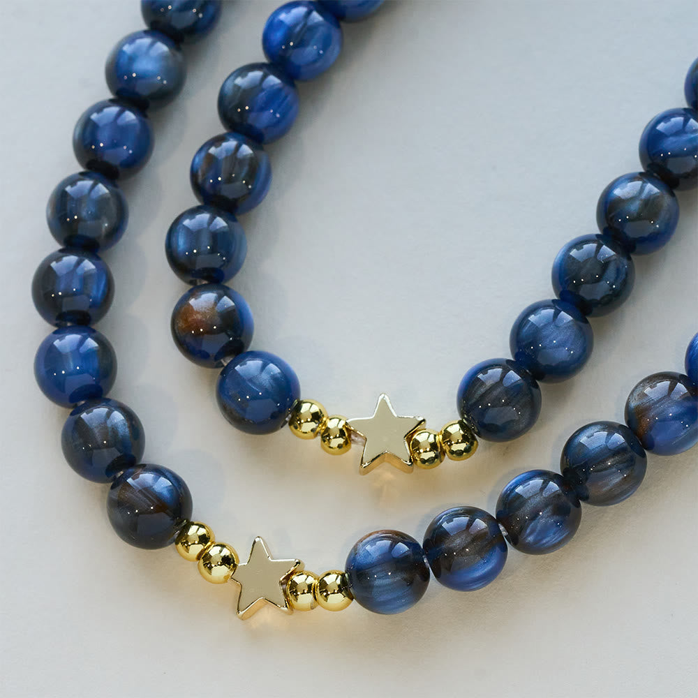 Starry Deep Blue Rosary with Star Spacers & Our Lady Devotion