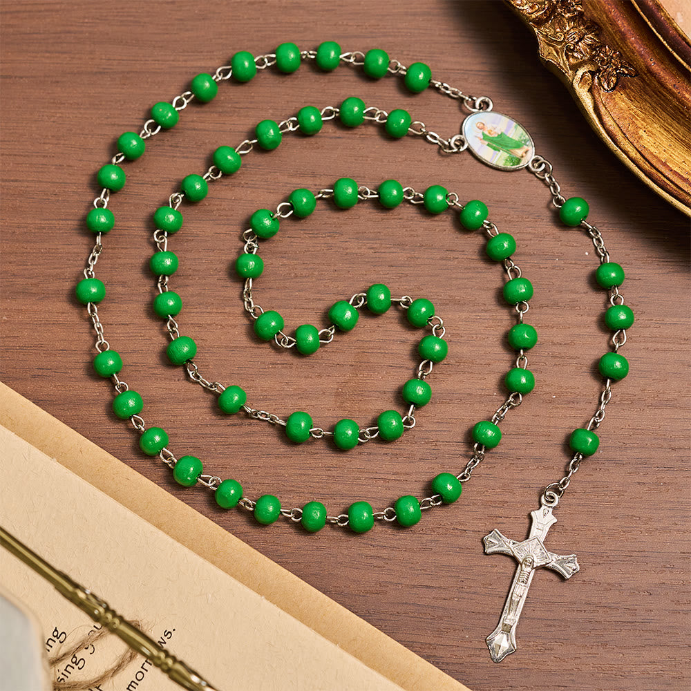 Saint Jude Scented Wood Rosary: Embody Faith and Fragrant Devotion