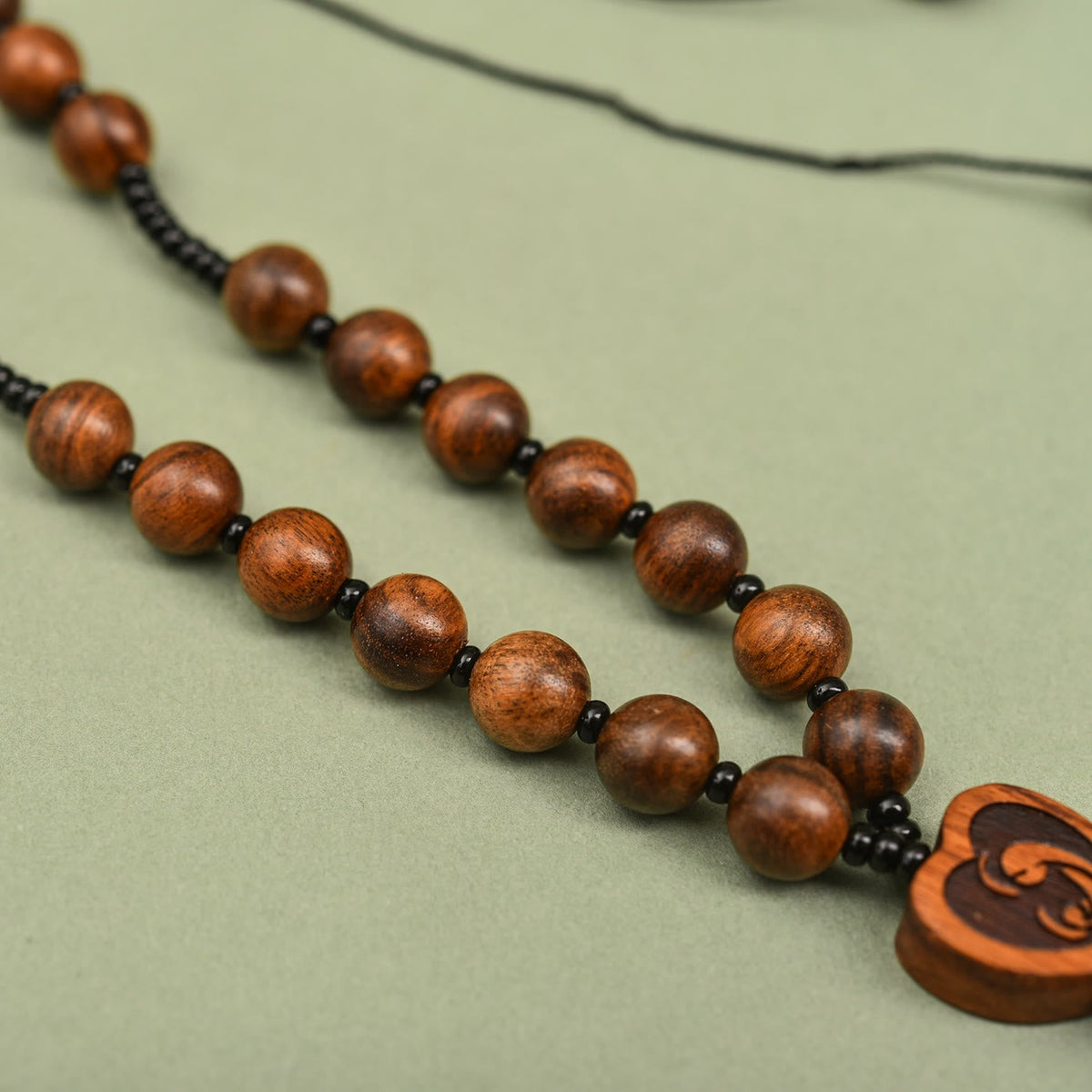 Two-Designed Crucifix Wooden Car Rosary Pendant: A Symbol of Traveler's Protection