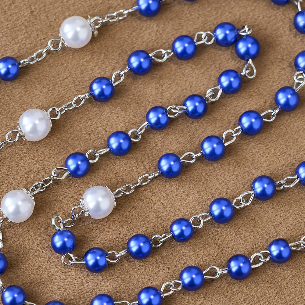 Devotional Rosary with Storage Box: Our Lady Medal and Crucifix for Prayerful Reflection