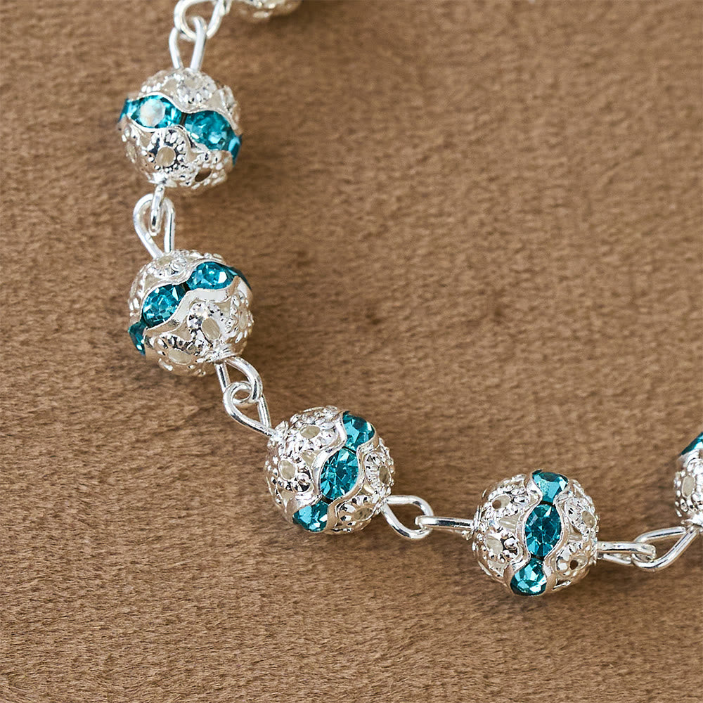 Sparkling Bead Pocket Rosary with Our Lady Medal: Symbol of Faith and Grace