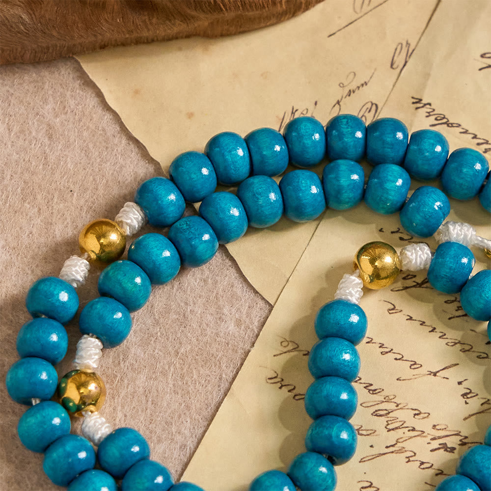 Blue Wooden Bead Rosary with Our Lady Medallion: A Symbol of Grace and Divine Faith
