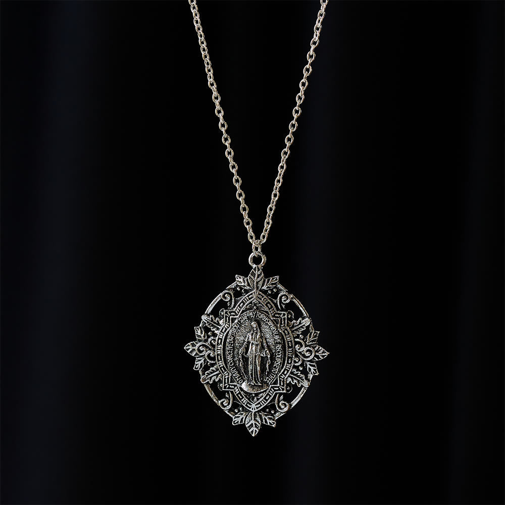 Filigree Our Lady Medallion Necklace: A Symbol of Maternal Grace and Protection