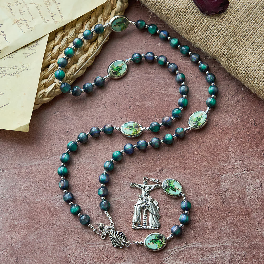 Divine Mercy Beaded Rosary with Crucifix Pendant: A Vessel of Merciful Grace in Every Prayer