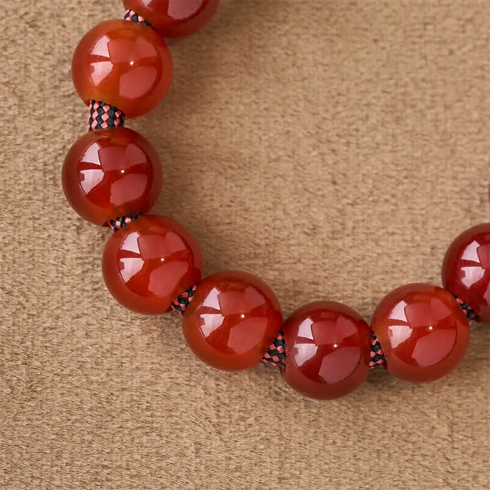 Divine Mercy Guardian Pocket Rosary with Natural Red Agate Beads
