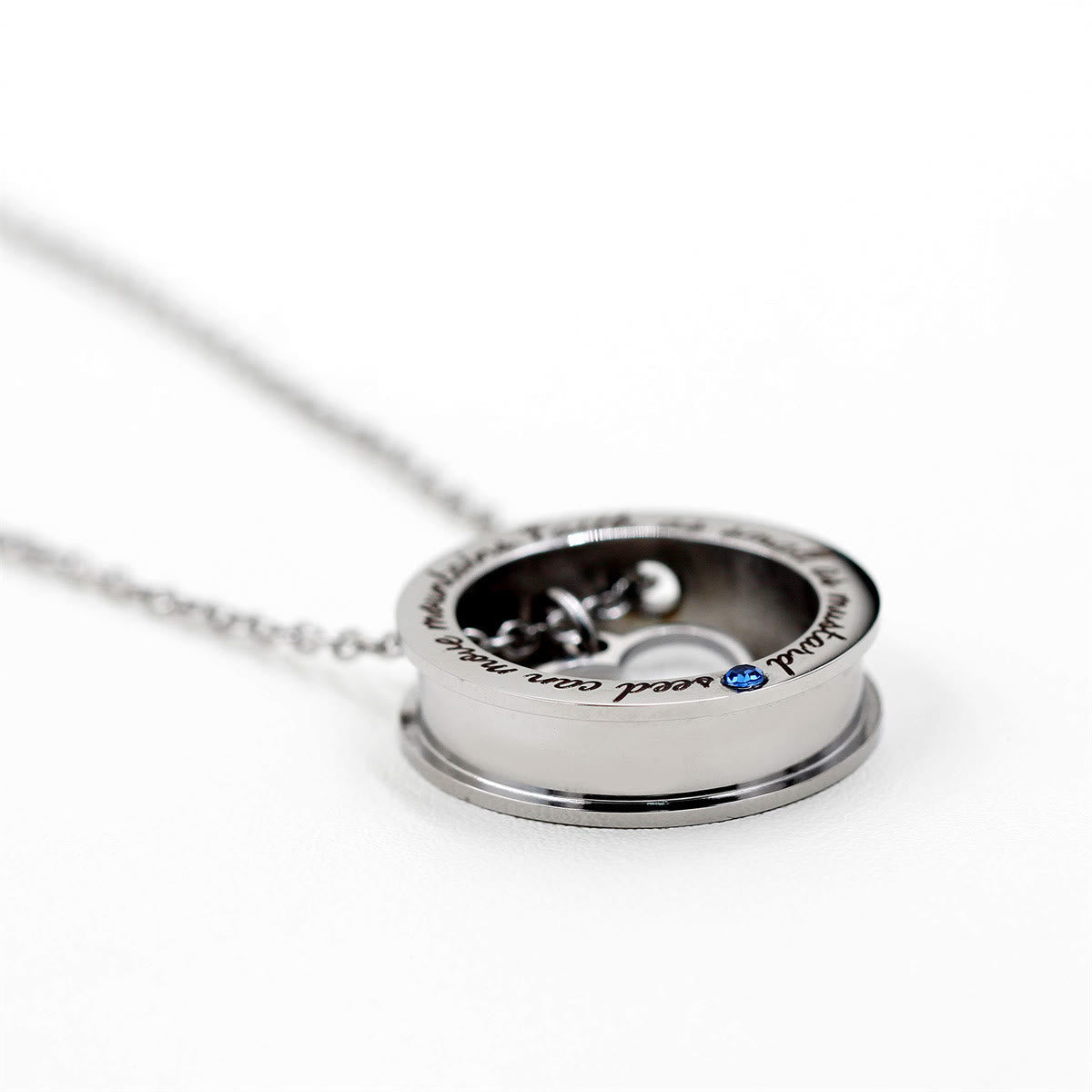 Mustard Seed Heart Circle Scripture Necklace: Faith As Small As Mustard Seed Faith Pendant Jewelry