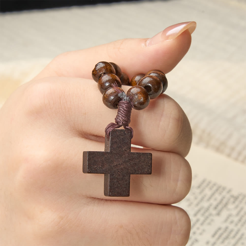 Vibrant Finger Rosary with Simple Cross Pendant: A Daily Symbol of Comfort and Hope