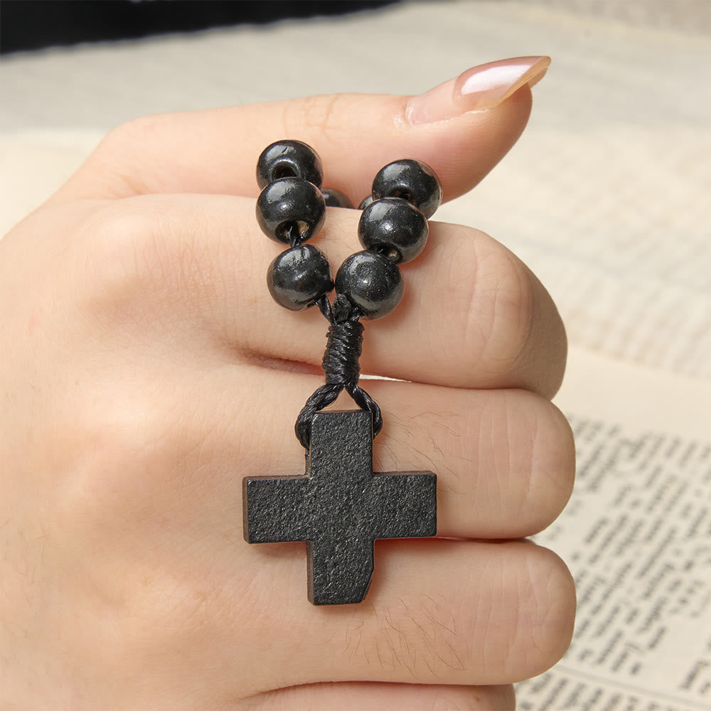 Vibrant Finger Rosary with Simple Cross Pendant: A Daily Symbol of Comfort and Hope