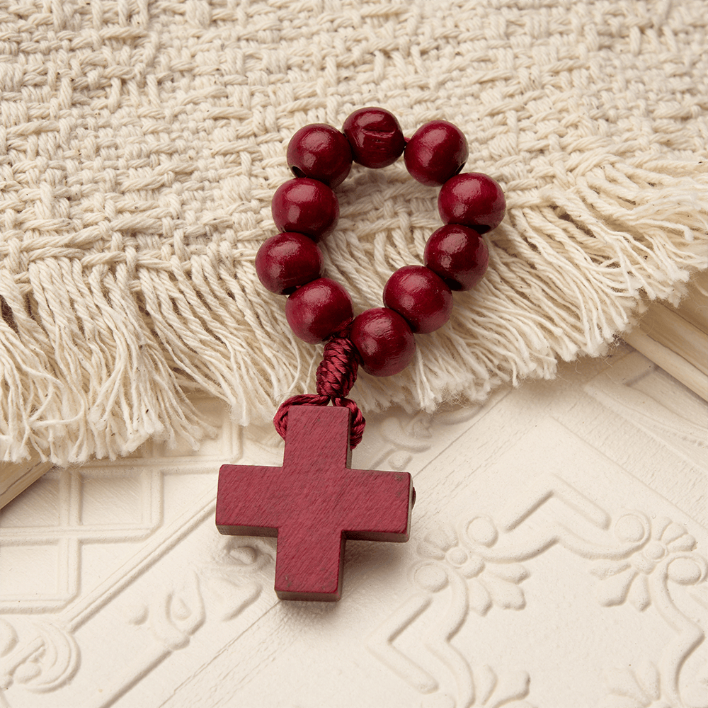 Vibrant Finger Rosary with Simple Cross Pendant: A Daily Symbol of Comfort and Hope
