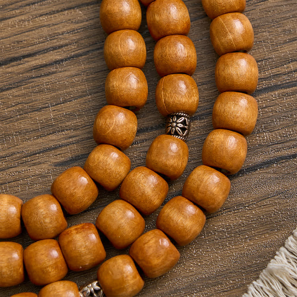 Traditional Rustic Wood 5/15/20 Decade Prayer Rosary with St. Benedict Medal & Crucifix