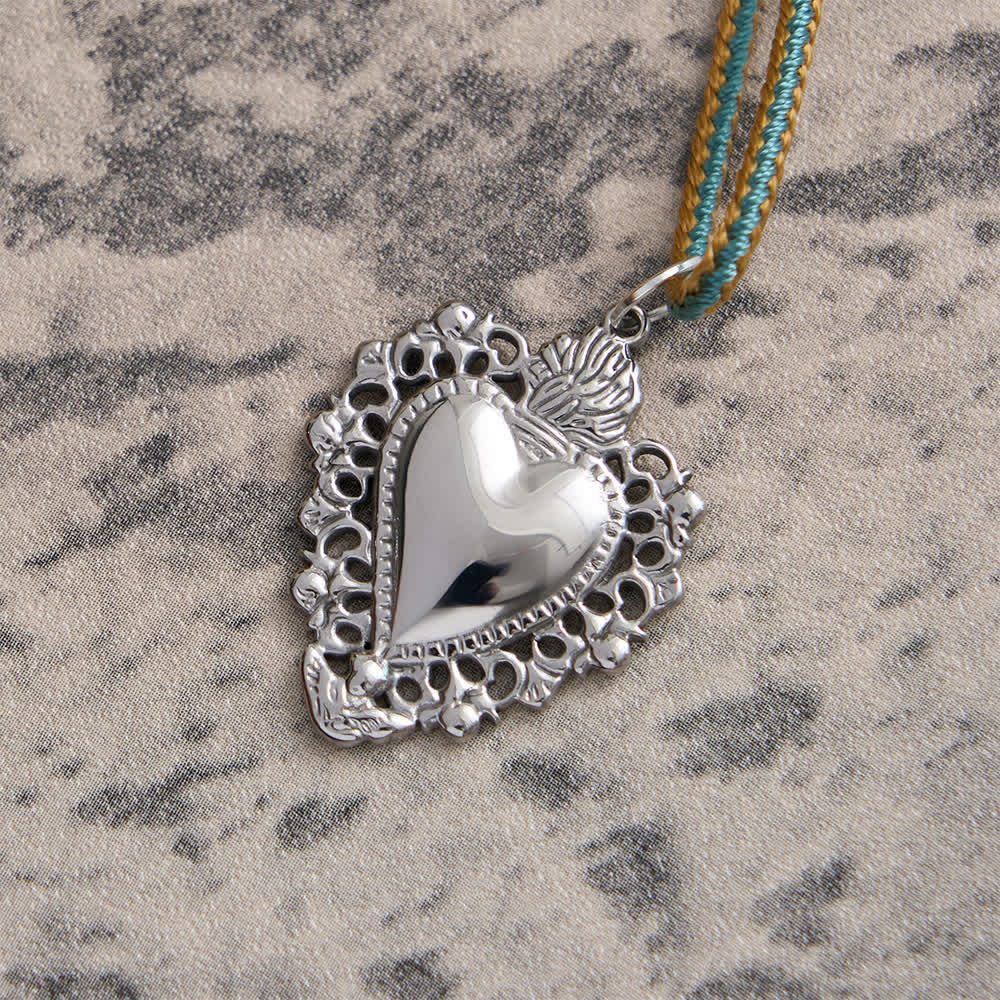 Baseball Bead Pocket Rosary with Sacred Heart & Eucharist Cross