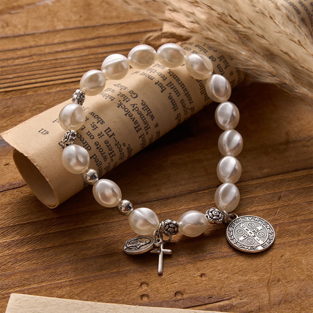 Our Lady Miraculous Medal St. Benedict Bracelet