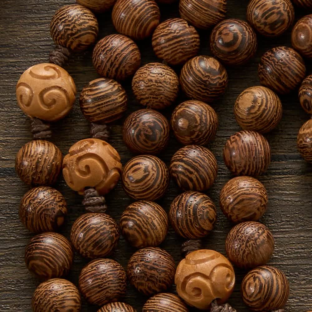 Traditional 15/20 Decade Wooden Rosary with St. Benedict & Crucifix