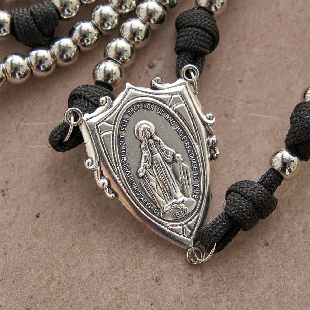 Rugged Plastic Beads Paracord 15-Decade Rosary: Carry Our Lady's Grace Wherever You Go