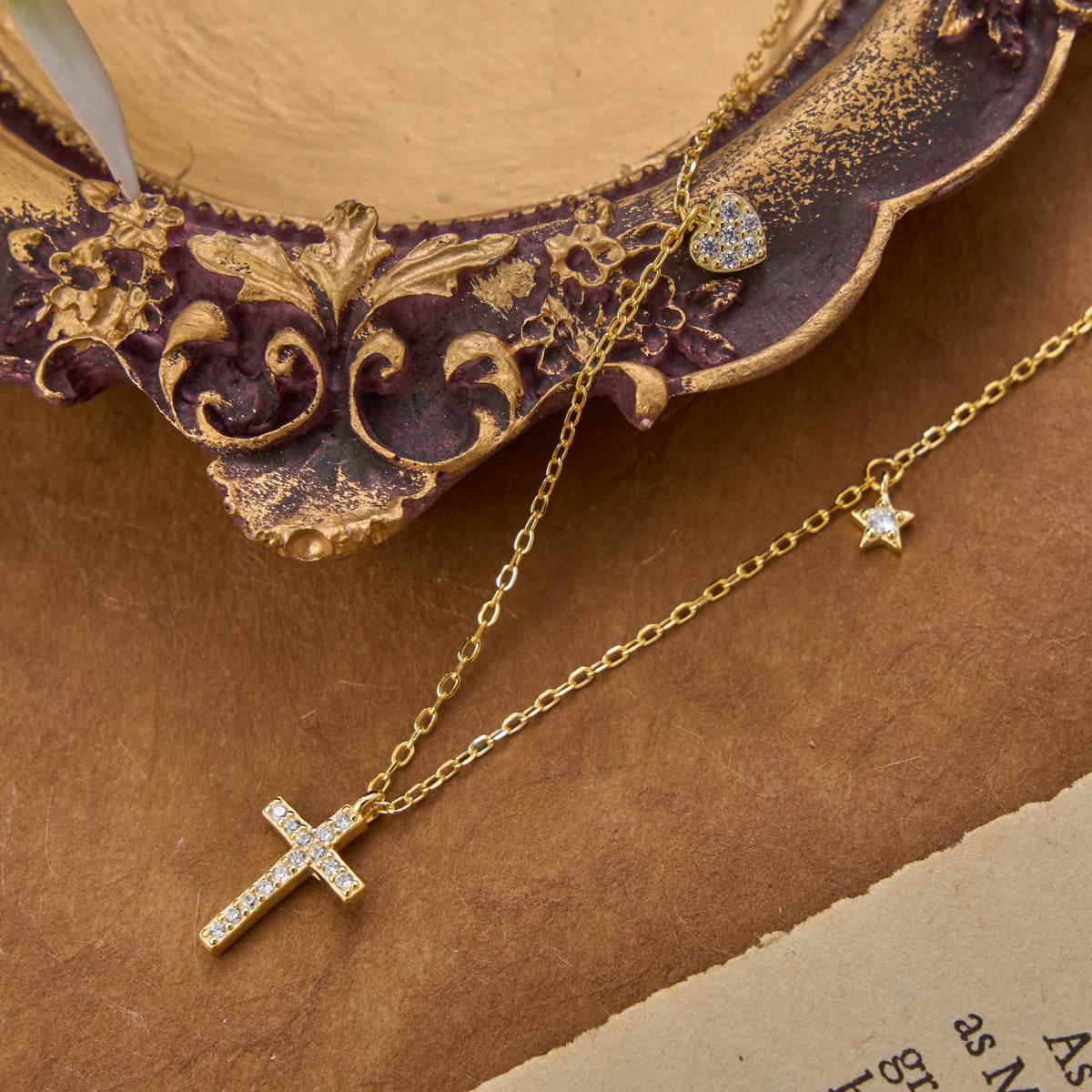 Dainty Sterling Silver Paved Accent Small Cross Daily Layering Necklace: Timeless Emblem of Gentle Heavenly Guardianship