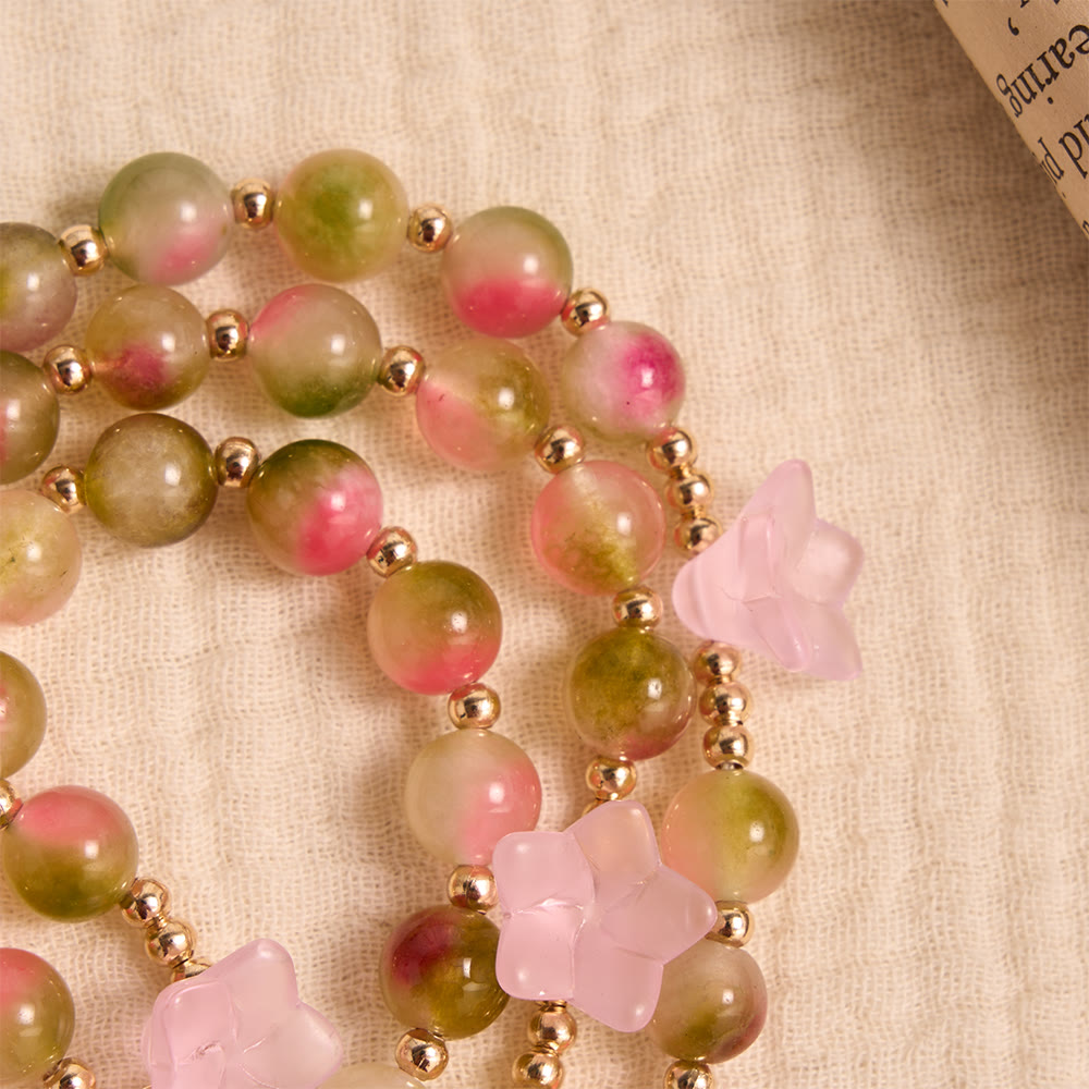 Whimsical Matte Morning Glory Gradient Bead Rosary: For Private Daily Meditation